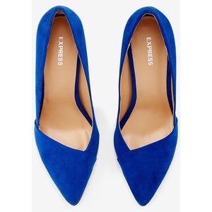 EXPRESS Blue Suede Heels